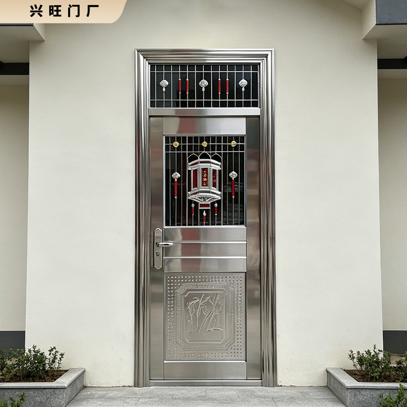 Delivery to Your Door: Thickened 304 Stainless Steel Door with Bright Window and Swing Handle, Rural Stainless Steel Door, Entrance Door, Balcony Door Delivery to Your Door: Thickened 304 Stainless Steel Door with Bright Window and Swing Handle, Rural Stainless Steel Door, Entrance Door, Balcony Door