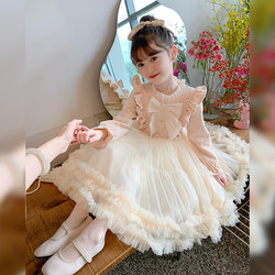 Girls Autumn Dresses Fashionable Spring and Autumn Little Girls 2025 New Skirts Children's Clothes Autumn and Winter Princess Dresses Autumn