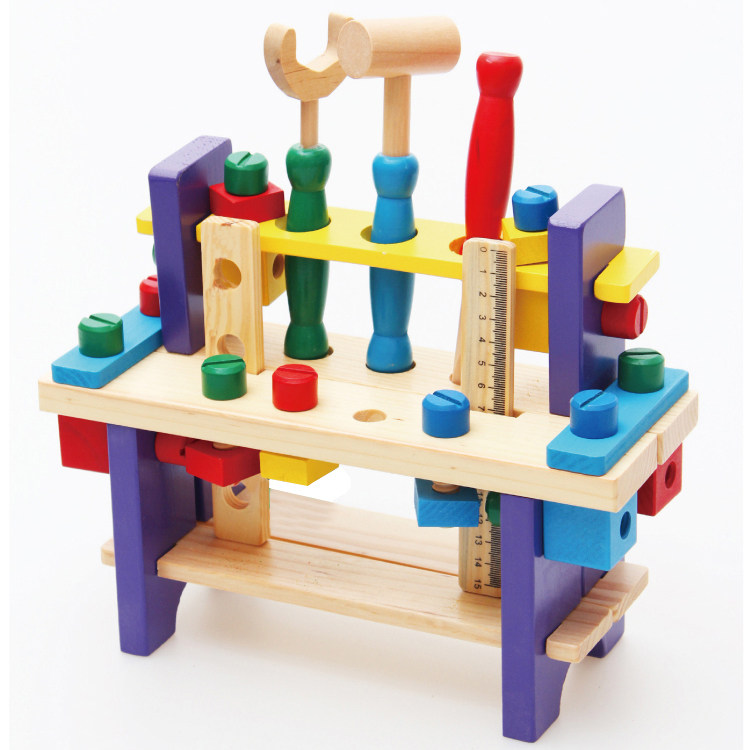 Kindergarten Children Students Wooden Quality Puzzle Force Early Teaching Toy Multifunction Dismantling Assembly Tool table 1-3-6 years old