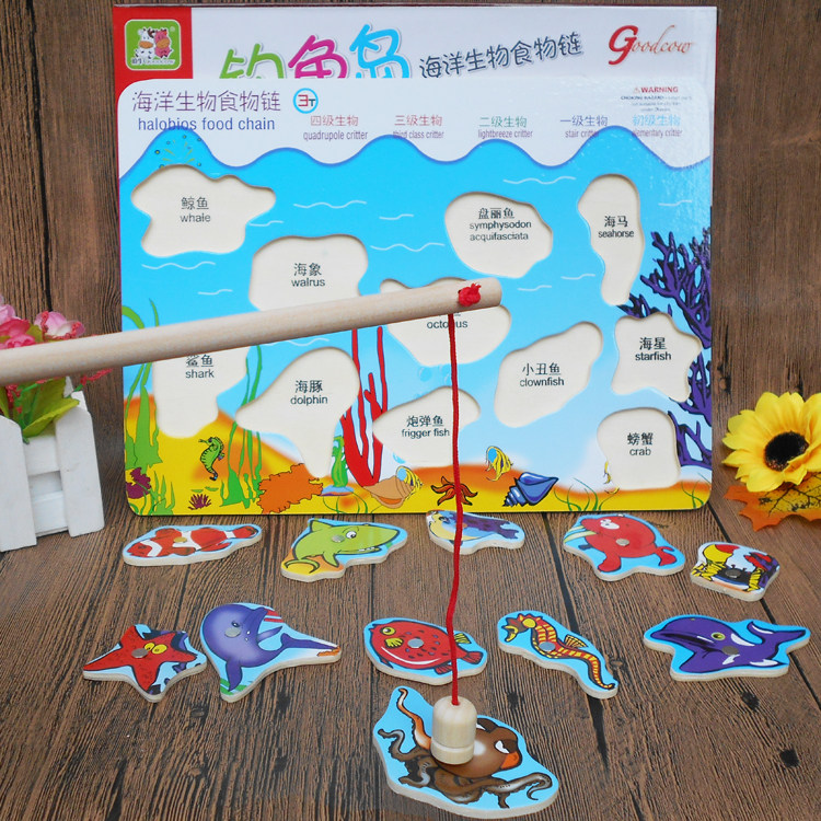 1-3-6-year-old kindergarten child gift wooden mass puzzle force Early teaching toy Ocean Diaoyu Islands Puzzle Jigsaw