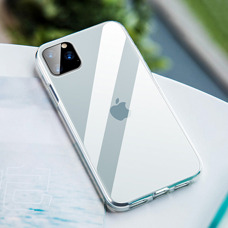iphone11 mobile phone protective shell transparent iphone11promax silicone full package anti-fall ultra-thin soft shell apple 11Pro minimalist personality female boomer male net red male max