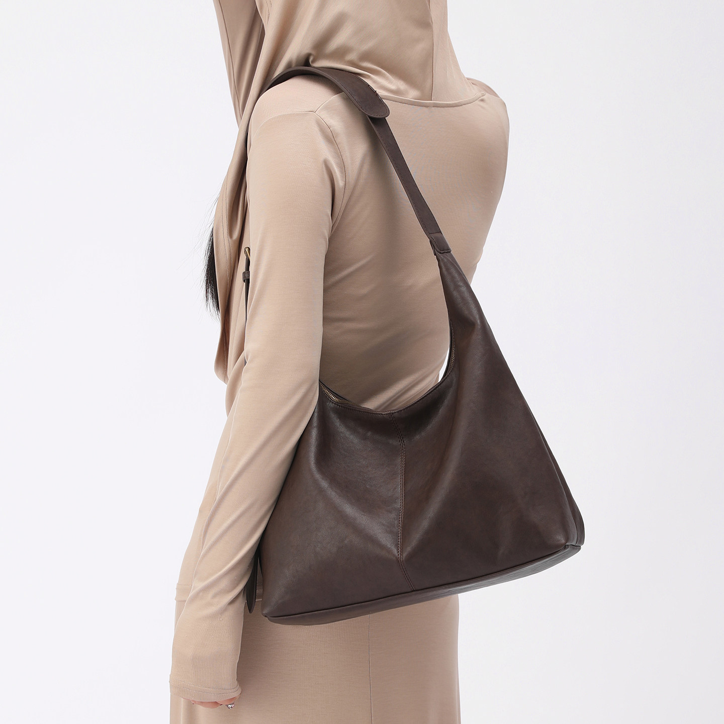 CMNG KAIND Large Capacity Genuine Leather Tote Bag for Women 2026 New Arrival Commuter Crossbody Bag Underarm Shoulder Bag - Thumbnail 3