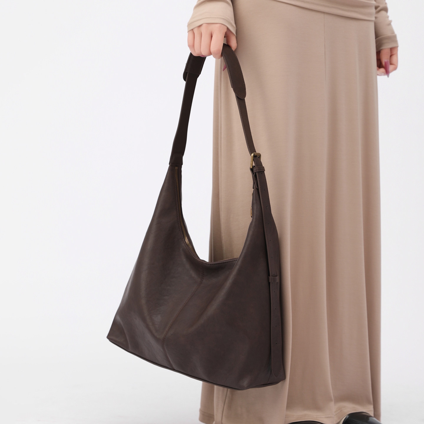 CMNG KAIND Large Capacity Genuine Leather Tote Bag for Women 2026 New Arrival Commuter Crossbody Bag Underarm Shoulder Bag - Thumbnail 5