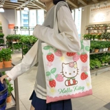Hello Kitty, летний шоппер, льняная сумка, тканевый мешок, сумка для учебы, 2023
