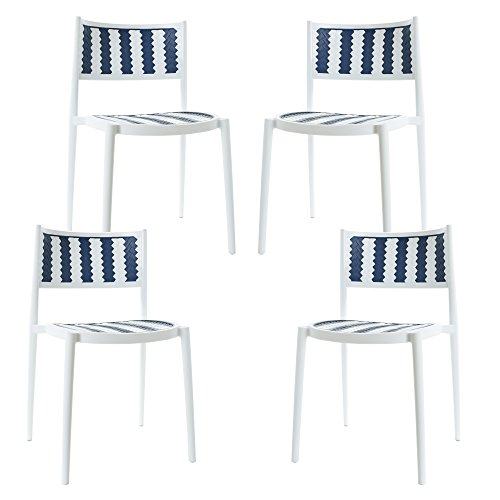 Poly and Bark Tuxedo Indoor Outdoor Dining Chair