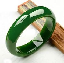 Hetian jade bracelet spinach green jade bracelet women Wangfu bracelet natural Jasper bracelet Jade Xinjiang