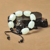 Xinjiang original stone white jade bracelet and field green white jade bracelet