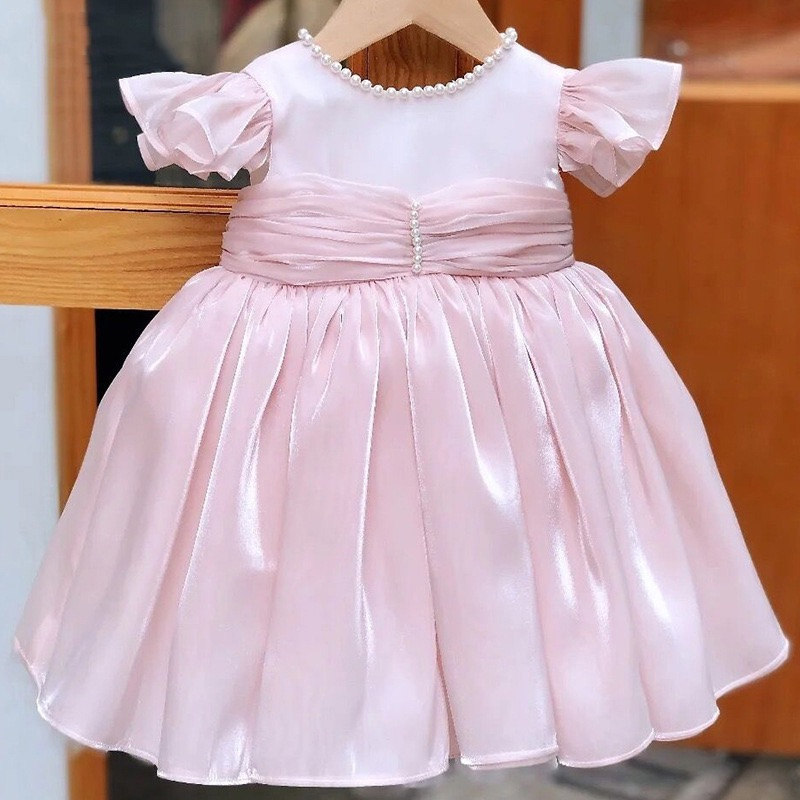 Children's High-end Dress Western Style Princess Dress Summer Girl's European and American Flower Girl's Birthday Dress Piano Playing Dress