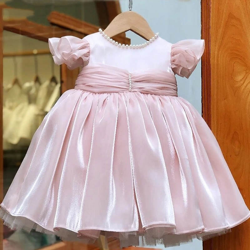 Children's High-end Dress Western Style Princess Dress Summer Girl's European and American Flower Girl's Birthday Dress Piano Playing Dress
