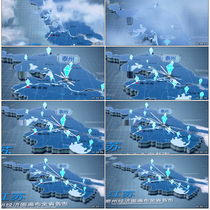 Jiangsu Province Map Location Area Location Common Three-dimensional Enterprise Zone Position Advantage Video AE Template