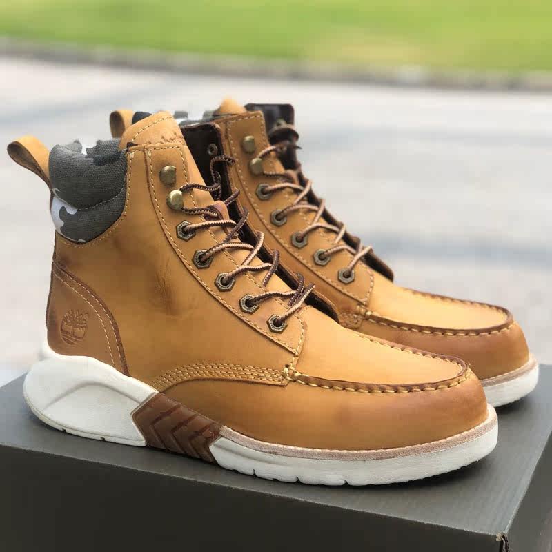 Autumn and winter high tube outdoor casual shoes men's shoes Waterproof non-slip hiking shoes Hiking shoes head layer cowhide tooling shoes Men's boots