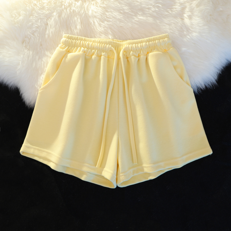 Fresh and Simple Cream Apricot ~ Casual Sports Shorts for Women, Summer Loose Korean Style, Slimming Home Sleep Pants That Can Be Worn Outside, Trendy Fresh and Simple Cream Apricot ~ Casual Sports Shorts for Women, Summer Loose Korean Style, Slimming Home Sleep Pants That Can Be Worn Outside, Trendy