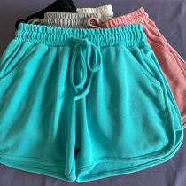 Fabric Thief Comfortable Summer Pure Cotton Casual Sports Shorts Women Summer Loose Comfortable and thin Home Sleeping Pants outside