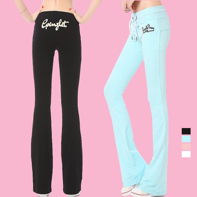 Brand pure cotton casual tops outer wear pants in 2022 sexy hips slim sports leisure micro lama trousers