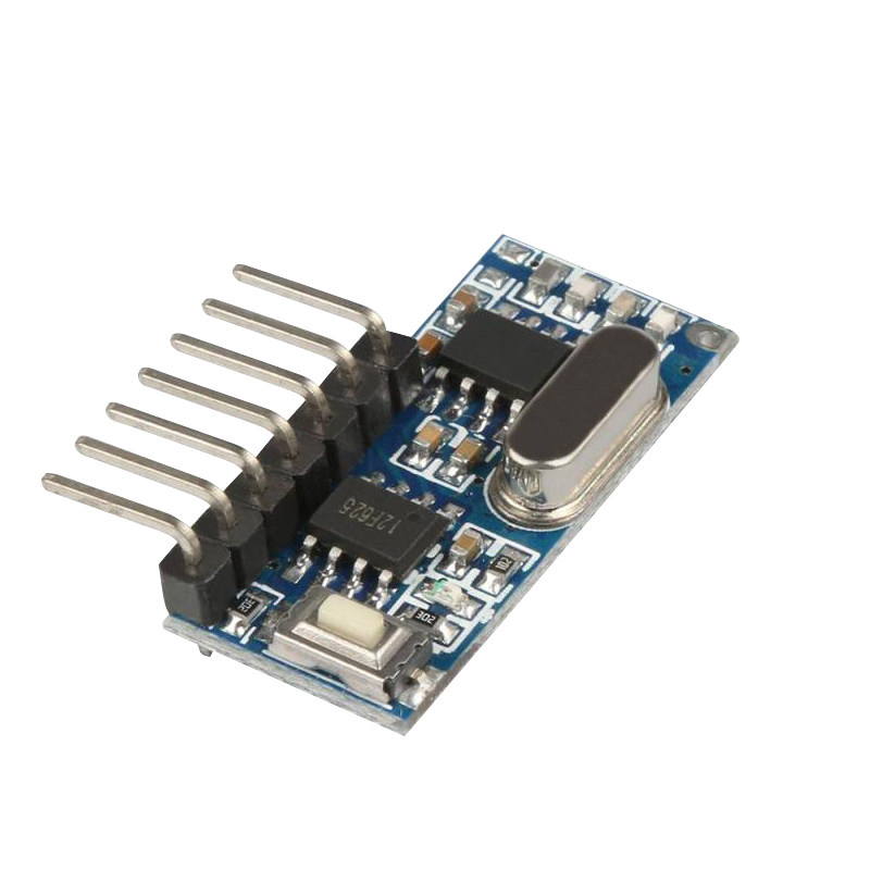 The wireless receive module superheterodyne band decodes 4 outputs high-level DC3.3 to 5V DC board 433M