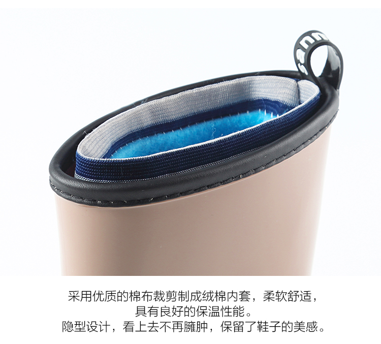 Giày đi mưa nữ Sanmingmei giày cao su chống trượt giày cao su cộng với nhung ấm giày đi mưa nữ thời trang