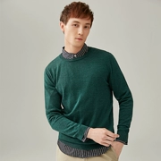 Mr. Cotton Men Mùa thu Mới Màu sắc nam Spin Cotton Vòng cổ Áo len Side May Shift Xu hướng Áo len nam - Hàng dệt kim