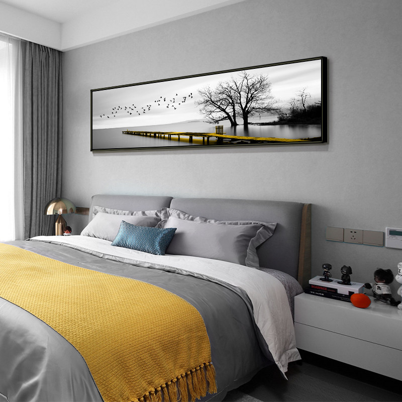 Bedroom wall decorates bedroom decorated with sofa background wall decoration master bedroom drawing bedside painting