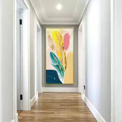 Entrance porch decoration painting corridor mural vertical living room hanging painting Nordic style aisle porch wall decoration