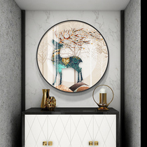 Jinshangfu light luxury round decorative painting modern simple living room porch mural sideboard background wall hanging painting