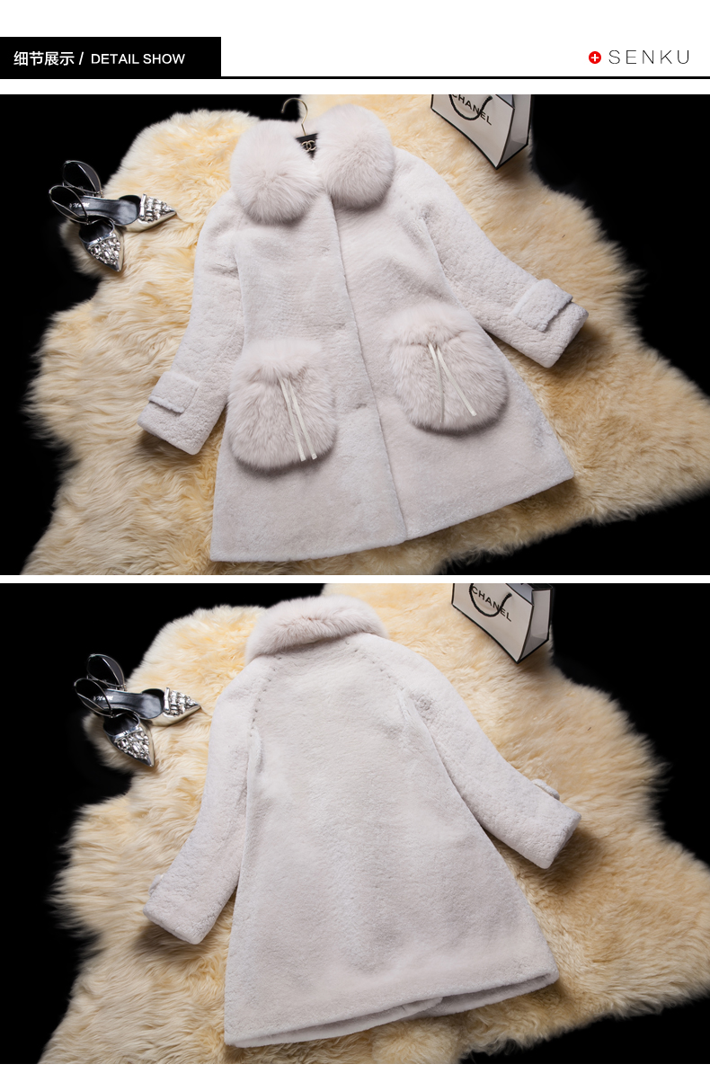 Manteau de fourrure femme SENKU - Ref 3173078 Image 20