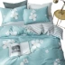 4 giường cotton 100% cotton denim đơn giản giường khí quyển Li 1,5m 1.8m lắp tấm 200x230 - Bộ đồ giường bốn mảnh
