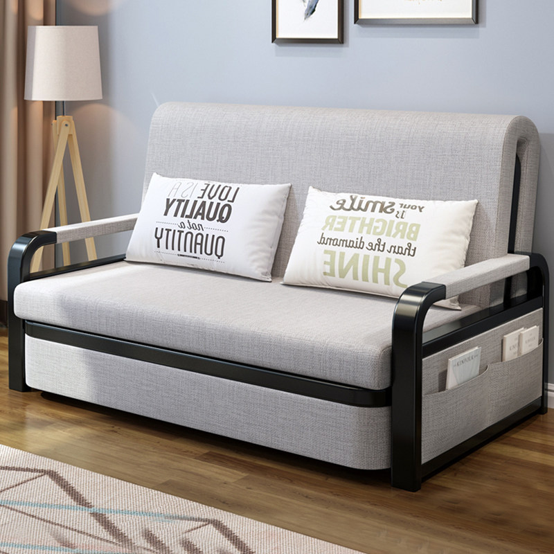 Sofa bed folding multifunctional cloth network red stretched single bed household small family size bed sofa bed dual use