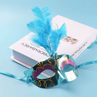 Нет легкой маски с перьями [синий]