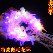 Luminous hair card feather antler wreath hair hoop push small gifts Christmas rabbit ears night market scenic spot stalls supply