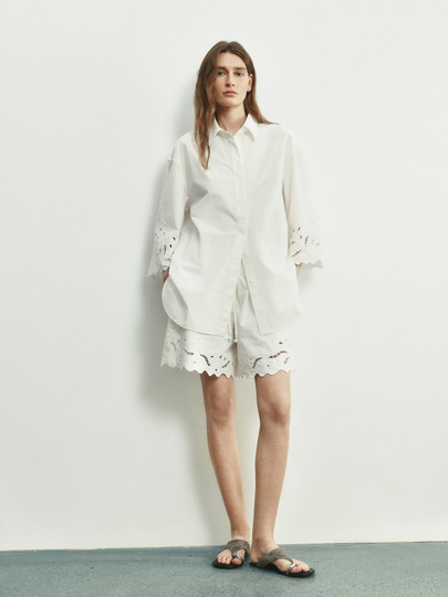 Edition× Sea Joint Series 2025 Autumn New Hollow Embroidery Shirt Ebe3Sht030