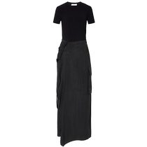 (Newly released in 88) E Cloud series edition2024 knitted stitching fake wrap long skirt EBD3DRS033