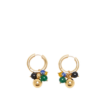 Edition boucles doreilles femme 2024 été new French style retro color stone string éternest EBD2JEW004