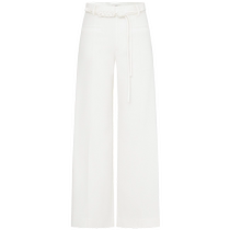 edition trousers for women 2023 winter new style wool worsted new Chinese style waist rope wide leg pants EBC4PATT01