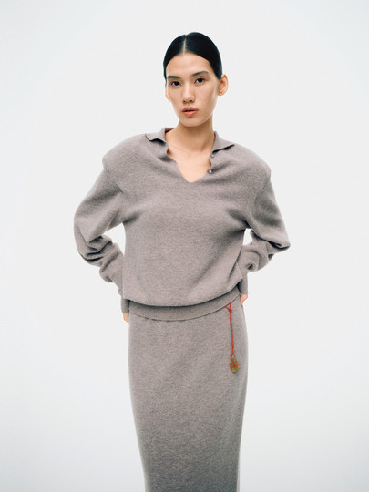 Edition× Samuel Gui Yang Joint Series Air Cashmere Sweater Red Ebe1Swt051