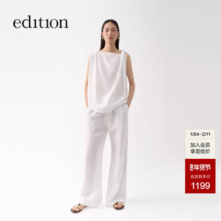 Casual Pants for Women 2025 Summer New Style Lightweight Tencel Linen Elastic Waist Long Pants Ebe2Pat026