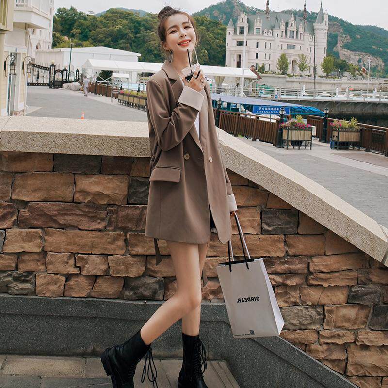 Lecea Alice Suit Jacket Women's 2022 Spring New Korean Retro Suit Medium and Long Jacket