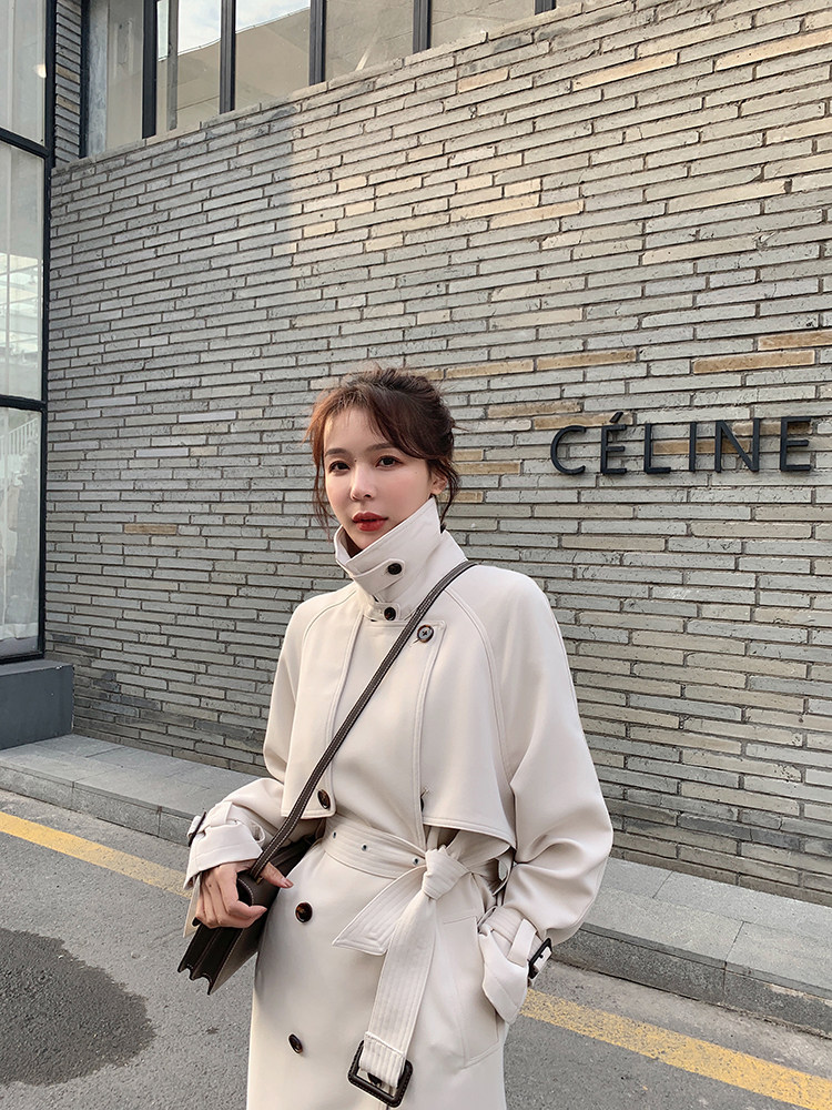 Lecea Alice windweaters Long version of the 2022 Spring new Korean version Design Feel Temperament Fried Street Jacket