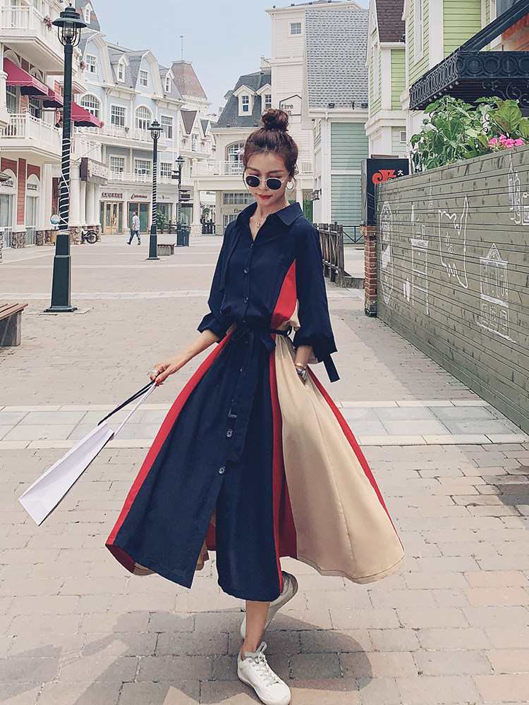 Lecea Alice Yujie dress women's 2022 autumn new style is thin, light and mature style, fried street long skirt women