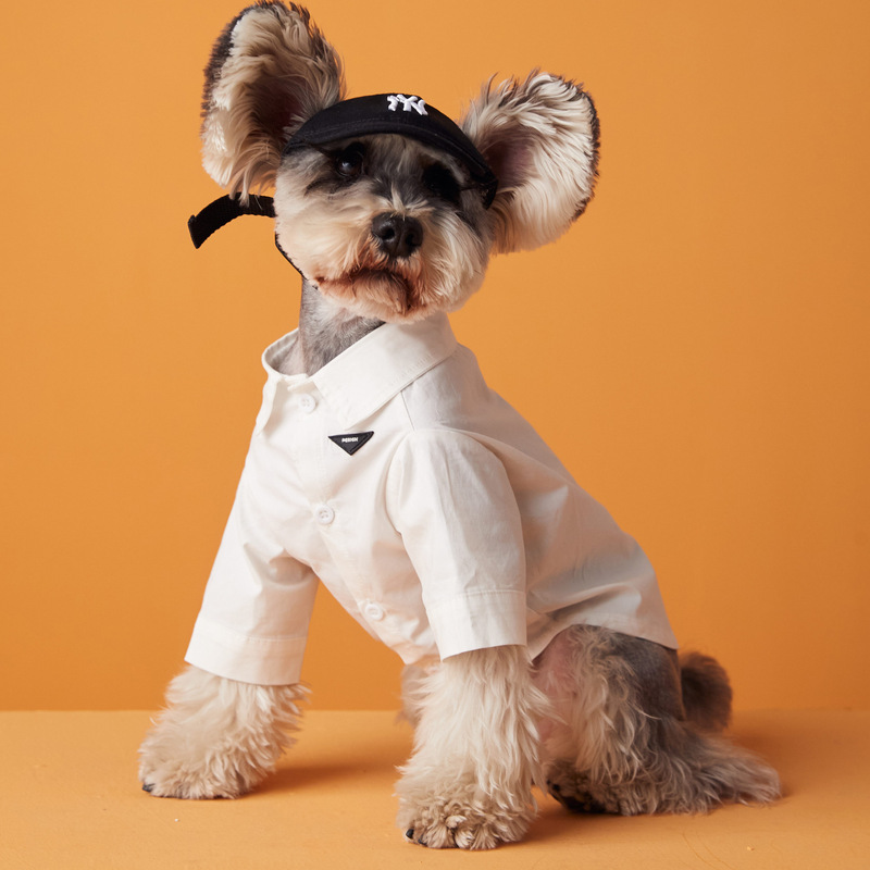 Dog Clothes for Spring and Summer, Thin and Stylish Solid Color Base Layer Shirts for Schnauzer, Pomeranian, Teddy, Bichon, and White Shirts