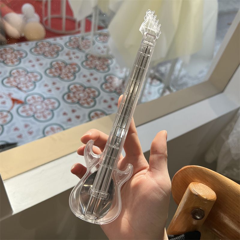 Tableware Set with Chopsticks and Spoon, Cute Style for Students, Three-Piece Set for Office Workers, Portable Outdoor Cutlery Box