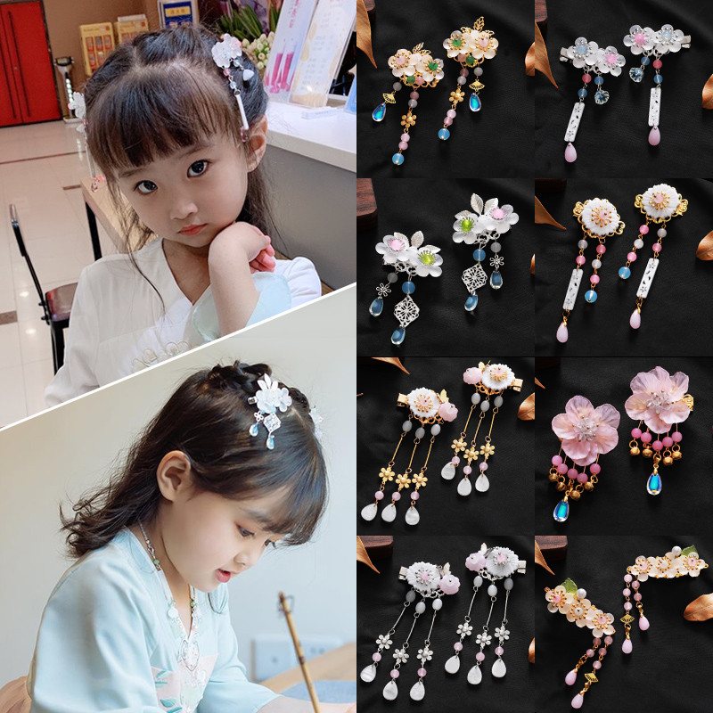 langboer Children's Hanfu headdress Walking tassel Super Fairy hair accessories Hairpin little girl costume accessories Girl cover