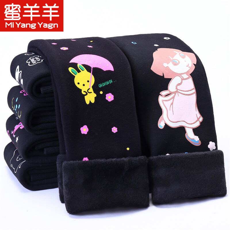 Girls ' inner pants velvet thickened warm autumn and winter children's children 3 cotton pants 5 girls 7 children's winter clothes 9 years old