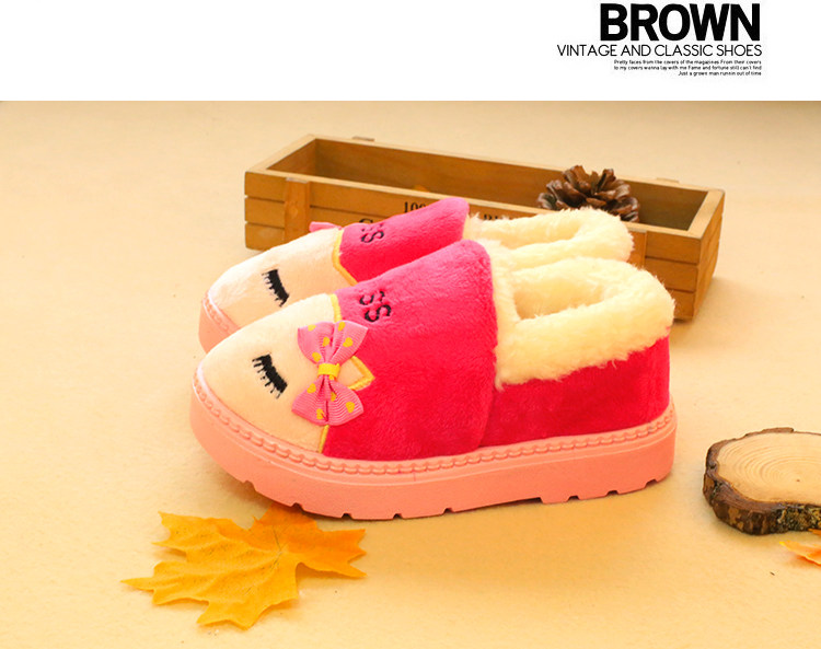 Pantoufles enfants en suède pour hiver - semelle EVA - Ref 1004807 Image 13