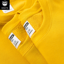 Turmeric Color Mens Sweatshirt Winter Teenagers Plus Suede Warm Jacket 400g Heavy Lbs Loose Big Code Thickened Jacket