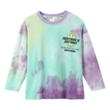 Осенний хлопковый детский приятный телу лонгслив для мальчиков, подходит для подростков