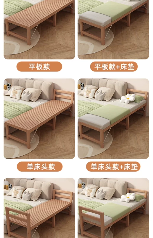 Giường trẻ em Beech có thể mở rộng và ghép liền mạch Giường gỗ nguyên khối Giường gấp ghép có thể tùy chỉnh giường cũi người lớn