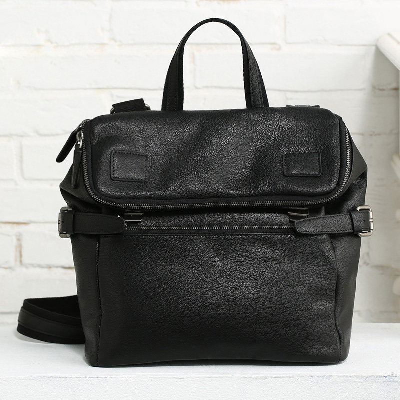 Leather men's bag shoulder bag first layer cowhide new multifunctional men's messenger bag trend ins folding handbag