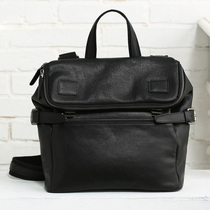 Genuine Leather Mens Bag Single Shoulder Baotou Layer Bull Leather New Multifunctional Mens Diagonal Satchel Tide Ins folding handbag