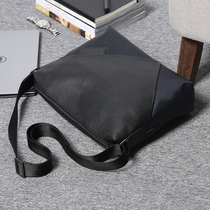 Mens bag Single shoulder bag Sap Bag New Nylon Waterproof Light Casual Oxford Bub Matching Leather Tide Mans Diagonal Satchel Bag