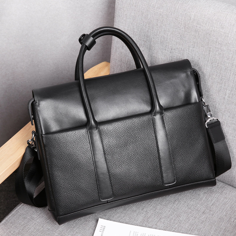Briefcase men's handbag handbag leather Business banners Casual Slant Satchel men Official Baotou Beef Leather single shoulder bag